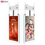 Dual Screen Transparent LCD Screen Floor Standing Digital Signage LCD Display