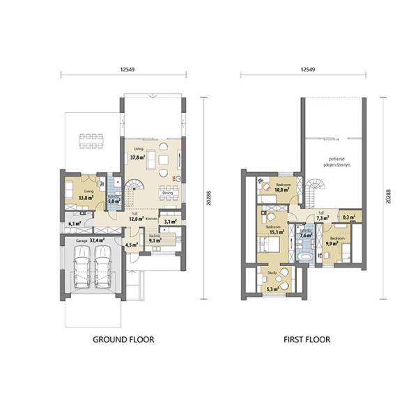 Modern Design Luxury Light Steel Frame Prefabricated House Villa Steel House Kits