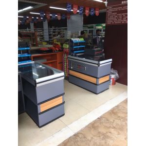 TGL Supermarket Checkout Counter For Grocery Store OEM Powder coating Surface
