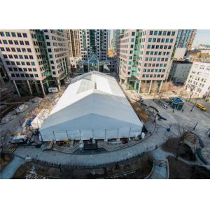 Rain Resistant 20mx50m Clear Span Fabric Structures Large Warehouse