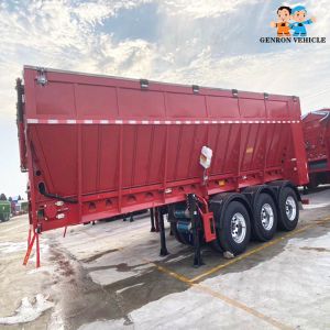China Intelligent V Type Farm Conveyor Crawler Dump Semi Trailers on sale