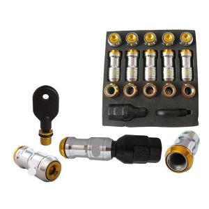 Colorful Racing Lug Nuts With Locks For Nissan / Car Wheel Nuts With Key 20 PCS