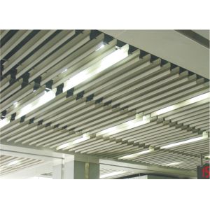 China Custom Made Decorative Suspended White Aluminium Baffle Ceiling ,  Architectural False Linear Metal Ceiling on sale