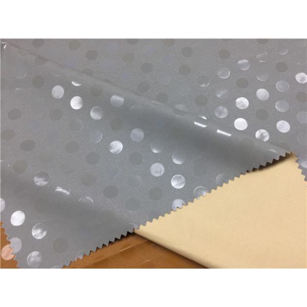 With Transparent Dot Garment Leather Fabric For Wadded Coat 0.2mm Grey Color Pu