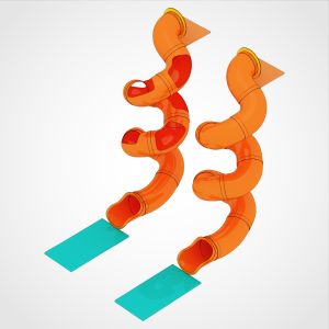 Custom PE Spiral Playground Slide for Kids 3-12 Years