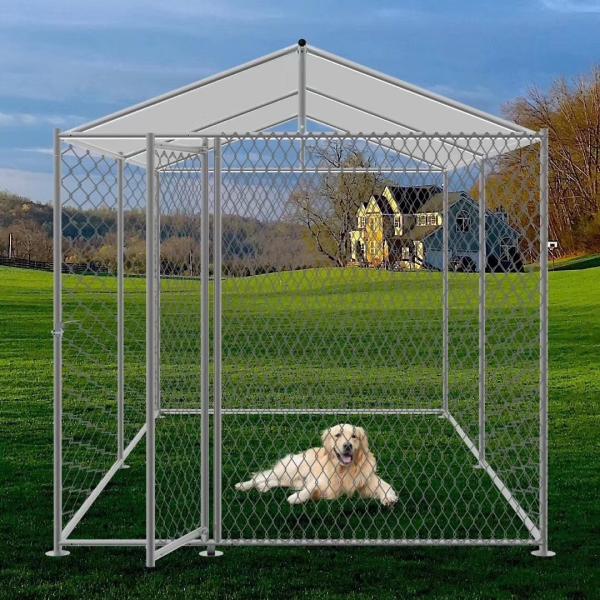 Windproof 71kg 4.5x1.5x2.2m Outdoor Dog Runs