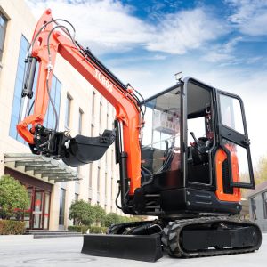 China Municipal Engineering 2.5 Ton Mini Excavator 24.5kw Micro Mini Digger With Cab on sale