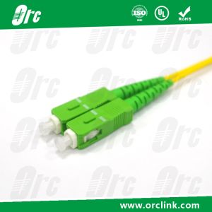 SM OS2 SC / APC Duplex Fiber Optic Pigtail For FTTH / FTTB / FTTX Custom Length