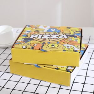 Takeout Disposable Food Grade Containers Corrugated Pizza Boxes Recyclable Kraft