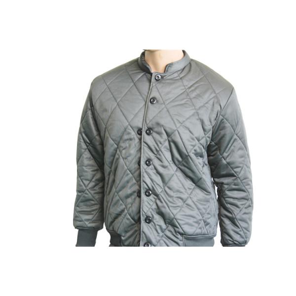 Winter Men Quilted Military Jacket Liner with Cotton Filling Front Button Closure