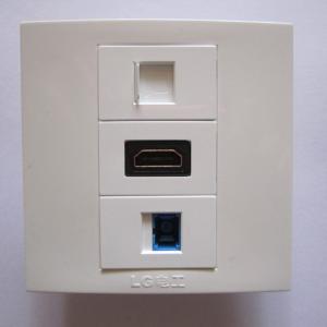 China Good Quality White Wall Panel Socket With HDMI RJ45 SC Optical Fiber CE Approve Home Plugs on sale