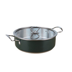 Nonstick 201 cookware food warm cooking 24cm hot pot stainless steel soup pot