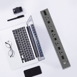 Universal Desktop Kitchen Wall Sockets Power Track And Extension Plug