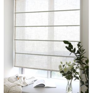 China Europe Japan new China style white Plain linen curtain Roman blind for bedroom living reading dinning room balcony on sale