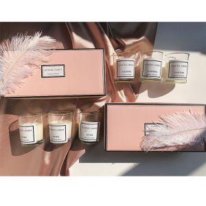 Factory Pink Candle Box Custom Design 3 Units Scented Candle Packaging Boxes
