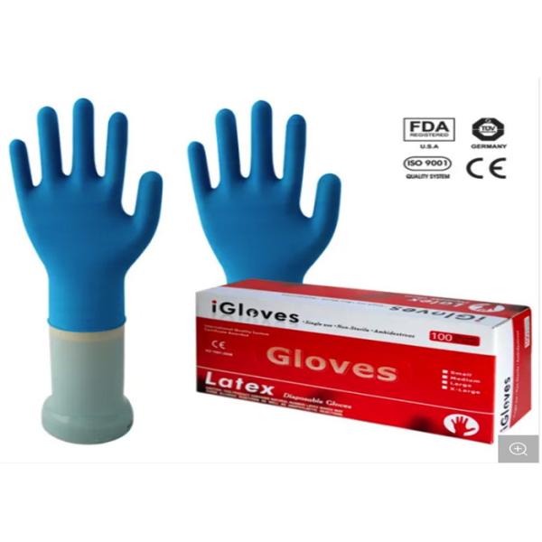 Quality CE Approval Disposable Medical Gloves 100% Natural Latex Materials S / M / L / XL wholesale