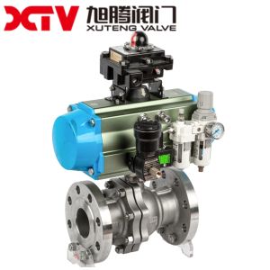 Floating Ball Valve Q41F with Pneumatic Actuation and Stainless Steel Body