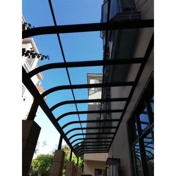 Quality Convenient Grey Aluminium Canopy With PC Sheet And Accessories wholesale