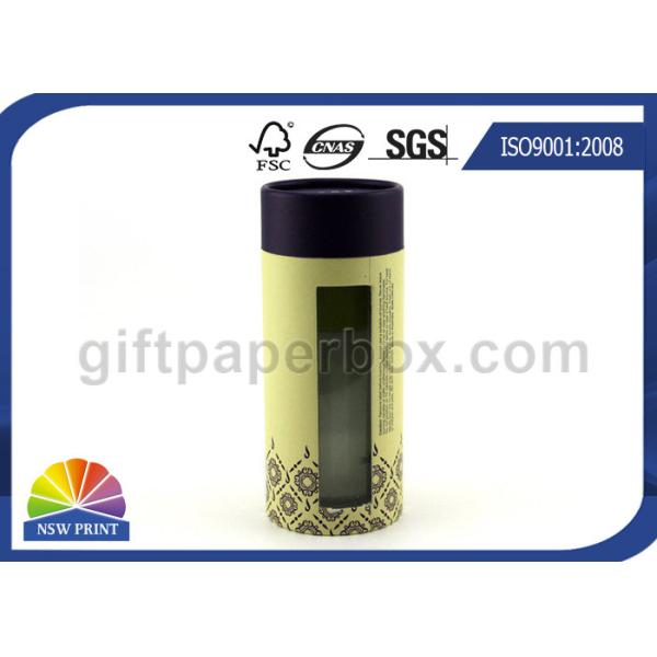 Quality Rigid Cardboard Paper Tea Packaging Tube with PVC Window , Luxury Perfume Gift Boxes wholesale