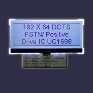 Stn Graphic 192x64 Dots Mono LCD Module FSTN FFC Parallel Interface