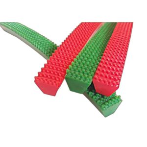 Customized Length Polyurethane Super Grip Belting Red Color Impact Resistant