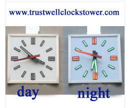 Tower building clocks 1-4 faces with strong force movement moving with stepper