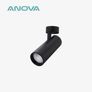 Black Finish Surface Downlight Adjustable Angle 12W Surface Mounted Spotlight