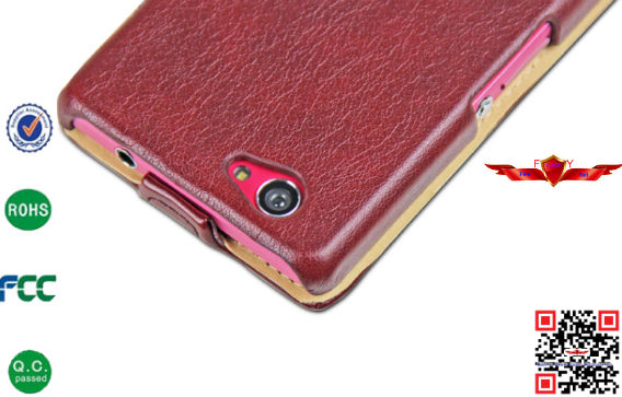 New Arrival 100% Qualify PU Flip Leatehr Cover Cases For Sony Xperia Z1 Mini Soft Durable