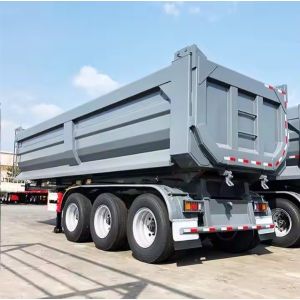3 Axles Hydraulic Cylinder U-Shape Rear Tipper Semi Trailer With Jost E100