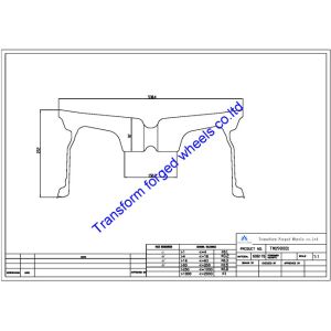 TM198001 19X8 inches forged wheels monoblock wheels blanks Dimple style barrel and rims