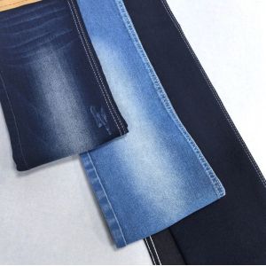 305GSM Hight Stretch Satin Denim Fabric with YARN DYED Pattern