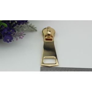 Personalized simple design zinc alloy 3 color 15# zipper with zipper puller