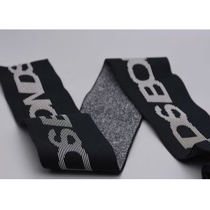 Double Sided 100% Cotton Elastic Band Printed Silicone Logo For Garments