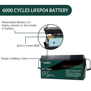 Deep Cycle Rechargeable LFP 24v 12V Lithium Battery Pack 300ah 200ah 150ah 50ah