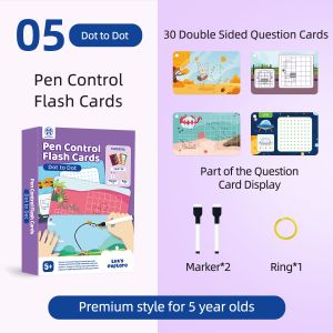 ASTM Dot To Dot Wipe Clean Activity Flash Cards For Tiny Tots