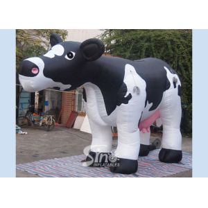 Huge Inflatable Milk Cow Model PVC Coated Nylon Durable For Advertising