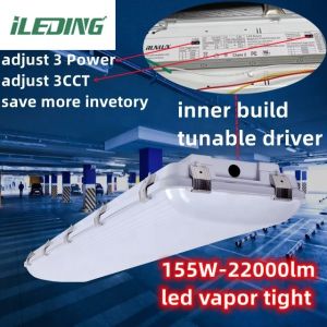 140lm 155W IP67 LED Triproof Waterproof Tunable 3CCT Vapor Tight Lighting for