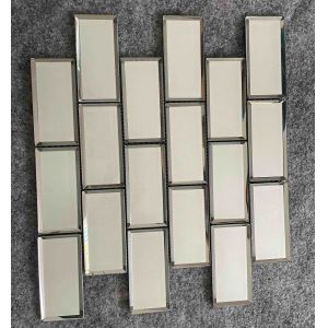 China 300x300mm Glass Mosaic Tile for Swimming Pools Iridescent Surface on sale
