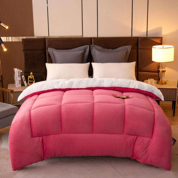 Light Pink Solid Oeko-Tex Comforter Edredon Teenage Twin Bedding Set Luxury Bed Sheets