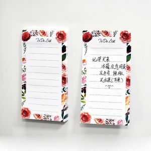 China Custom Flower Magnetic Fridge Notepads Family Planner on sale