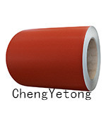 Plain Red Color PPGI Steel Coil Inner Diameter Φ508 / Φ610MM For Roof Building