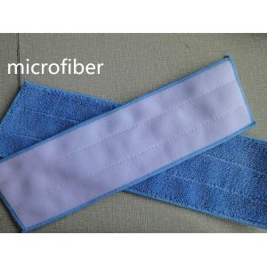 Microfiber Blue 13*41/47cm Weft 480gsm Twisted Trapezoid Absorbent Wet Mop Pads