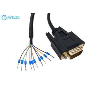 RS232 Male VGA DB 9P DB9 Computer Cable To Ferrule Mini Crimp Terminal Connector