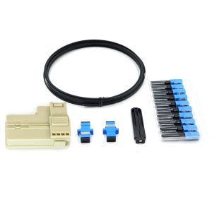 Cheap Fiber Optic SC Connector Quick Assembly Set with 5 meters Outdoor Drop Cable Kit for sale