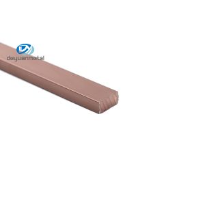 ODM Matt Silver Aluminium Flat Profile Alu 6063 T5 Extruded Rectangular