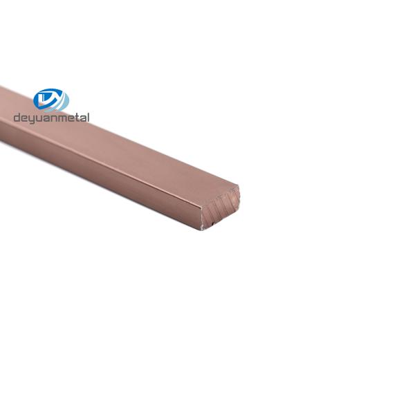 Quality ODM Matt Silver Aluminium Flat Profile Alu 6063 T5 Extruded Rectangular wholesale