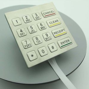 Self Service Kiosk Stainless Steel Panel Mounting 4x4 Metal Numeric Keypad With