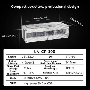China Customizable UV LED Curing System Spotlight Fast Curing 600W 395nm on sale