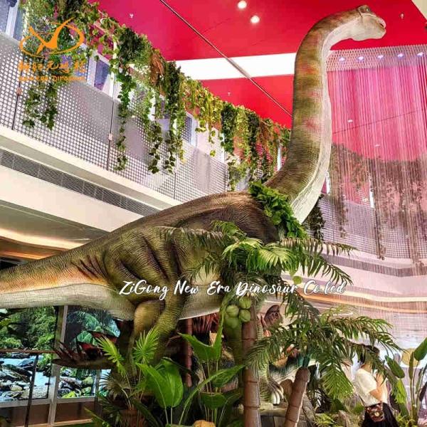 Quality Lifelike Real Animatronic Dinosaur Model Long Neck Brachiosaurus Dinosaur for Mall wholesale