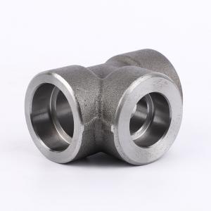 China Socket Welding Tee 304 Stainless Steel Reducing Tee Forged Pipe Fittings ASME B16.9 on sale